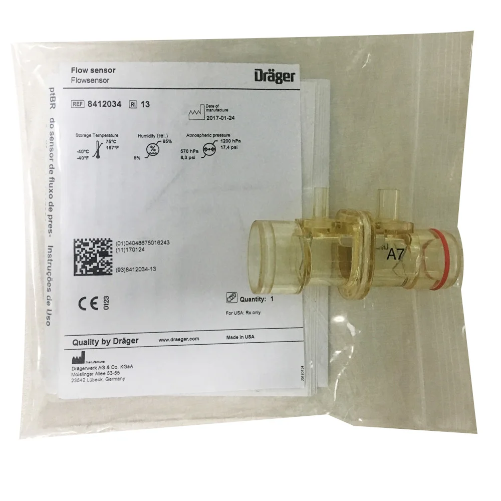 Draeger Drager Flow Sensor Oxylog 2000 3000 Fabius CE PN8412034