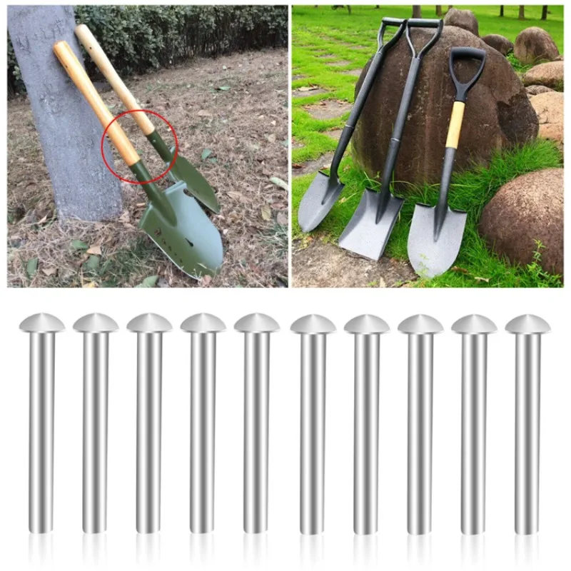10/20pcs Round Head Aluminum Rivets For Shovel Spade Fork Rake Hoe Handle Repair M6*50 Semi-round Head Cap Percussive 10/20pcs Round Head Aluminum Rivets For Shovel Spade Fork Rake Hoe Handle Repair M6*50 Semi-round Head Cap Percussive