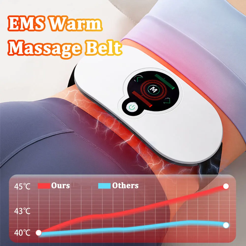 EMS masaj abdominal subțire aparat electric de talie antrenor grăsime arzător de celulită centură încălzire masaj muscular slăbire puls_voghion.com