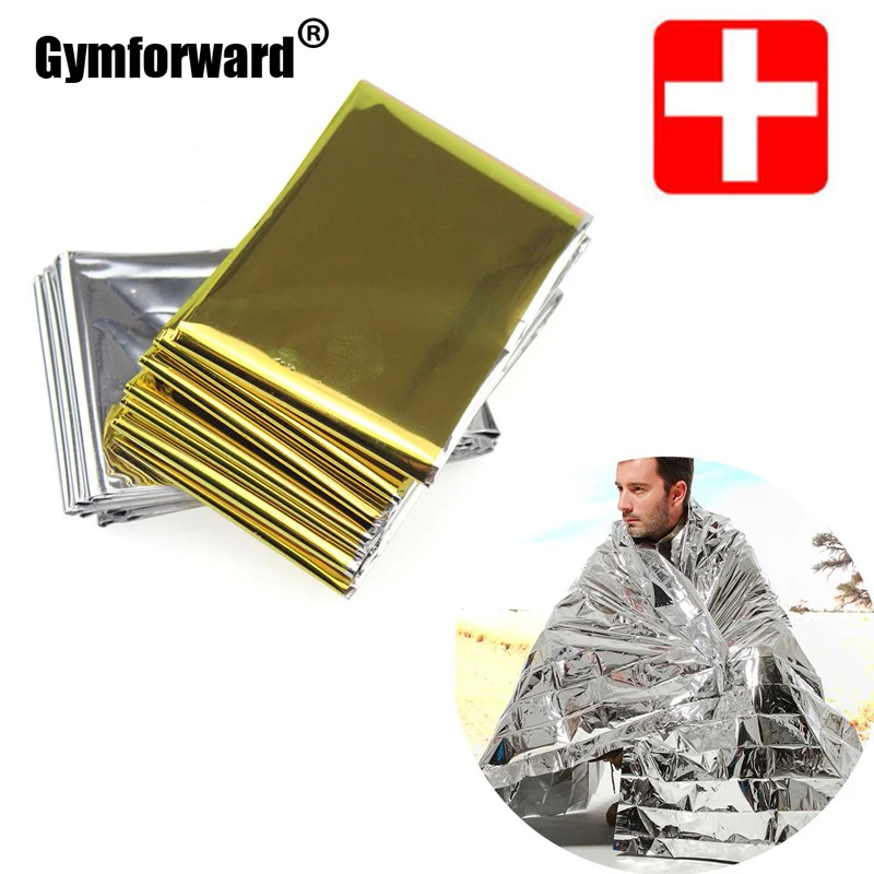 Emergency Rescue Blanket Camping Survival First Aid Military Rescue Kit Hiking Outdoor Thermal Blanket Windproof Waterproof Foil