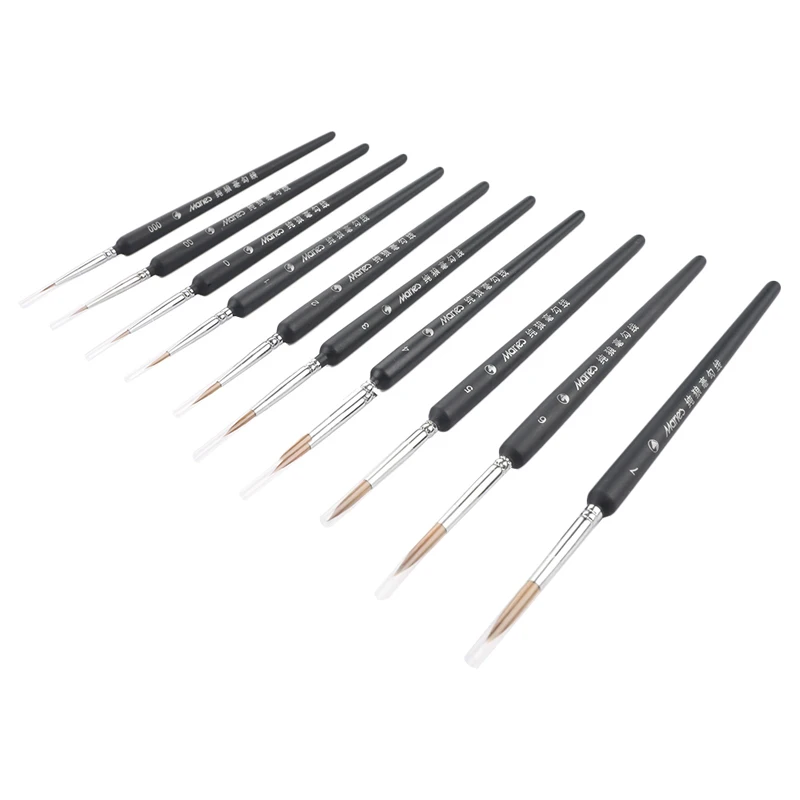 �� 3/5/6 Stück Miniatur-Pinsel Professioneller Nylon-Pinsel für Acrylmalerei Dünnschreiber-Stift # 000 # 00 # 0 # 1 # 2 # 3 – Detail 4