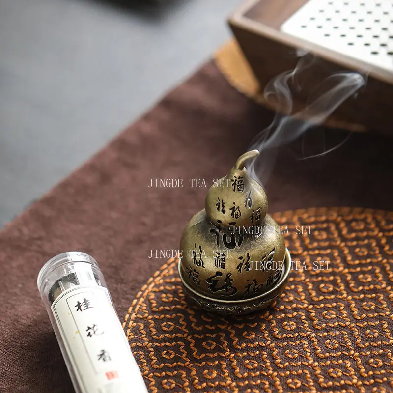 Baifu Hulu Incense Burner Chinese Indoor Incense Burner Agarwood Home Sandalwood Aromatherapy Stove Mini Decorative Ornaments