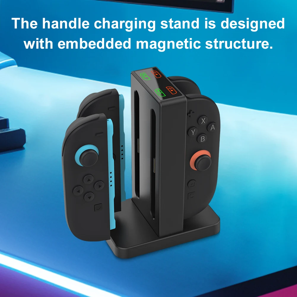 Magnetic Controller Charger Stand Station 4 in 1 Magnetic Charger Station for Nintendo Switch2 Accessories