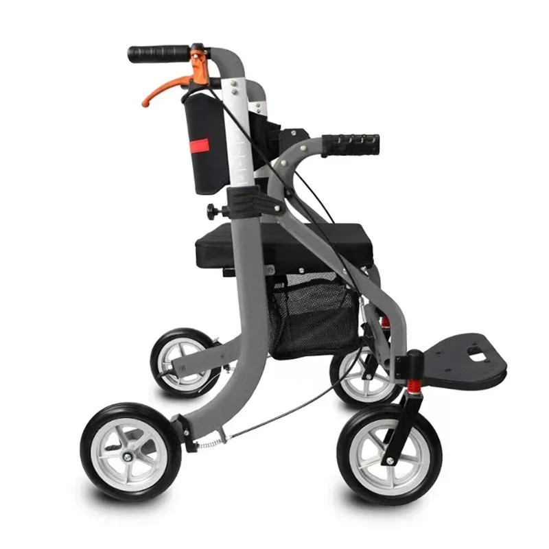 Handicapped Scooter for Elderly Rehabilitation Walking Aid Walker Rollator with Shopping Trolley 4