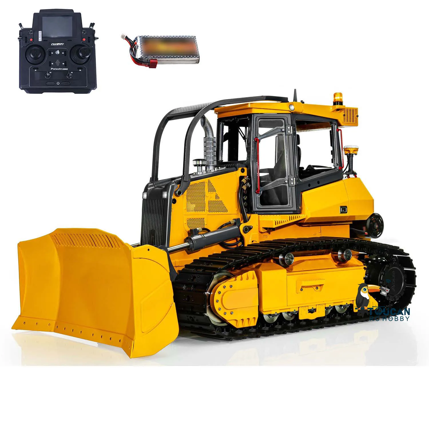 

LESU Metal Aoue 850K 1/14 Hydraulic RC Bulldozer RTR Model PL18EV Lite Black Tracks Yellow Dozer Toy Light System Motor TH22779