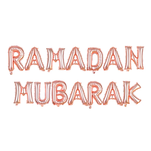 1Set Eid Mubarak Letter Foil Balloons Ramadan Kareem Decorations Banner Star Moon Helium Globos Muslim Islamic Party Supplies 14pcs set