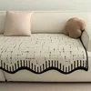 1pc Glam Style T-Cushion Sofa Cover Soft Wave-Edge Autumn/Winter Non-Slip Machine Washable Durable Scratch-Resistant Home Decor 2