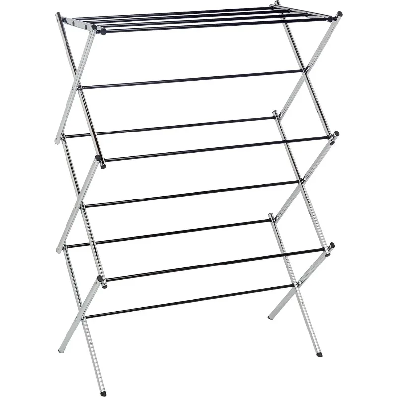 Foldable Portable Laundry Rack for Air Drying Clothing, Indoor Outdoor Use - 14.5" D x 29.5" W x 41.8" H, White 6