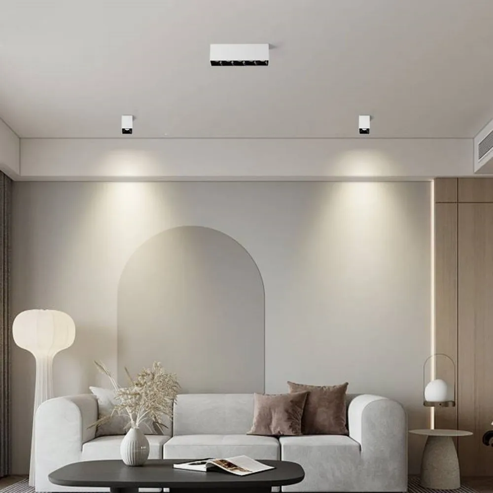 LED Downlights Square Anti-glare Ceiling COB Spotlight 5W10W14W20W30W 1-5 head Grid line lights 85-265V Interior lighting