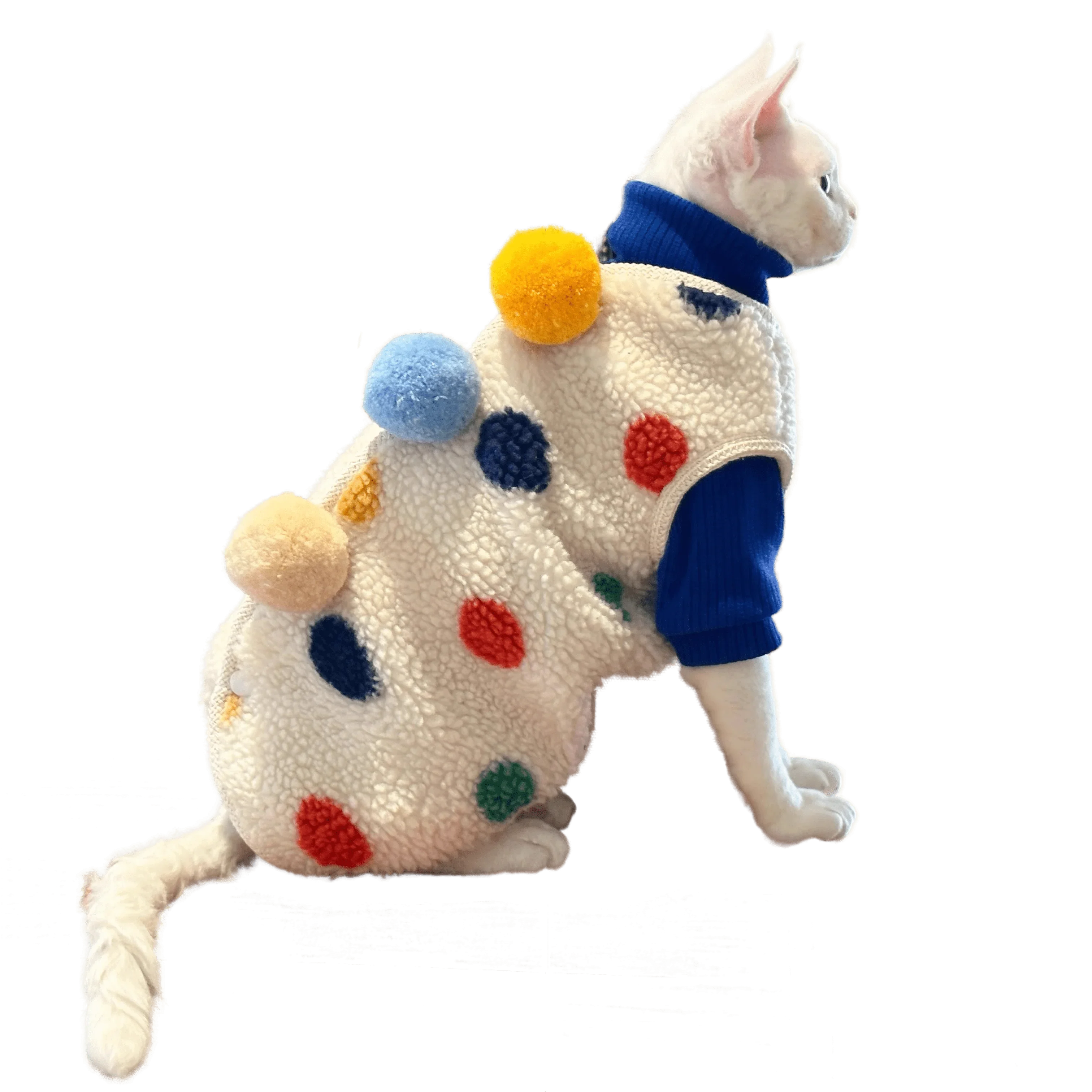 WoolBallCoatforCatThickenedSphinxHairlessCatVestDevonRex