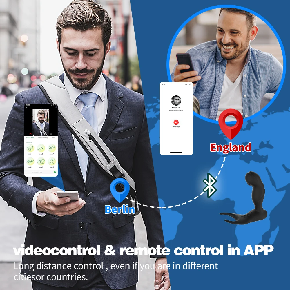 Prostata-Massage männlicher Vibrator Rotation Perlen Anal Plug Vibrator Silikon Verzögerung Ejakulation männlich Masturbat_voghion.com