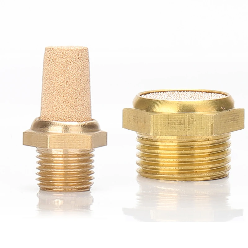 10PC/lot Pneumatic Brass Exhaust Muffler M LH M5 1/8" 1/4" 3/8" 1/2