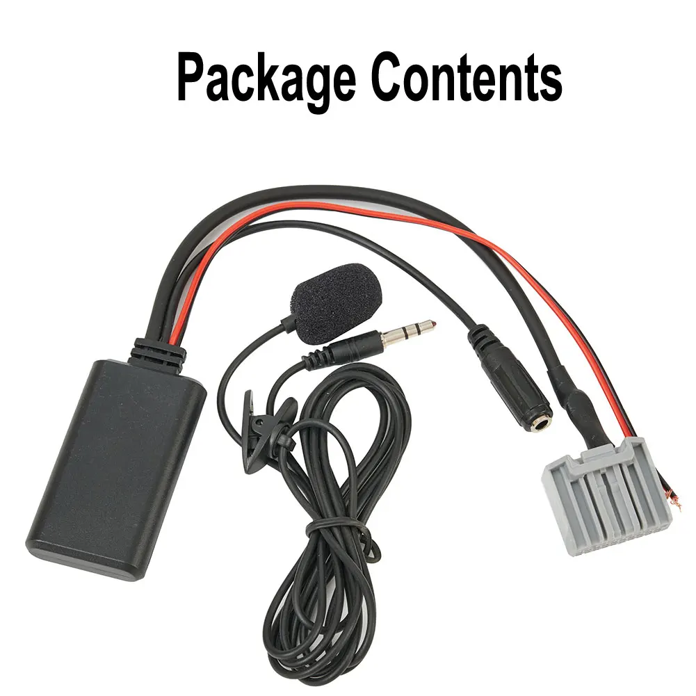 

Grey Auxiliary Cable Adapter Mic Adapter Improving Plastic Protecting Car Car audio bluetooth adapter Fits Most Car