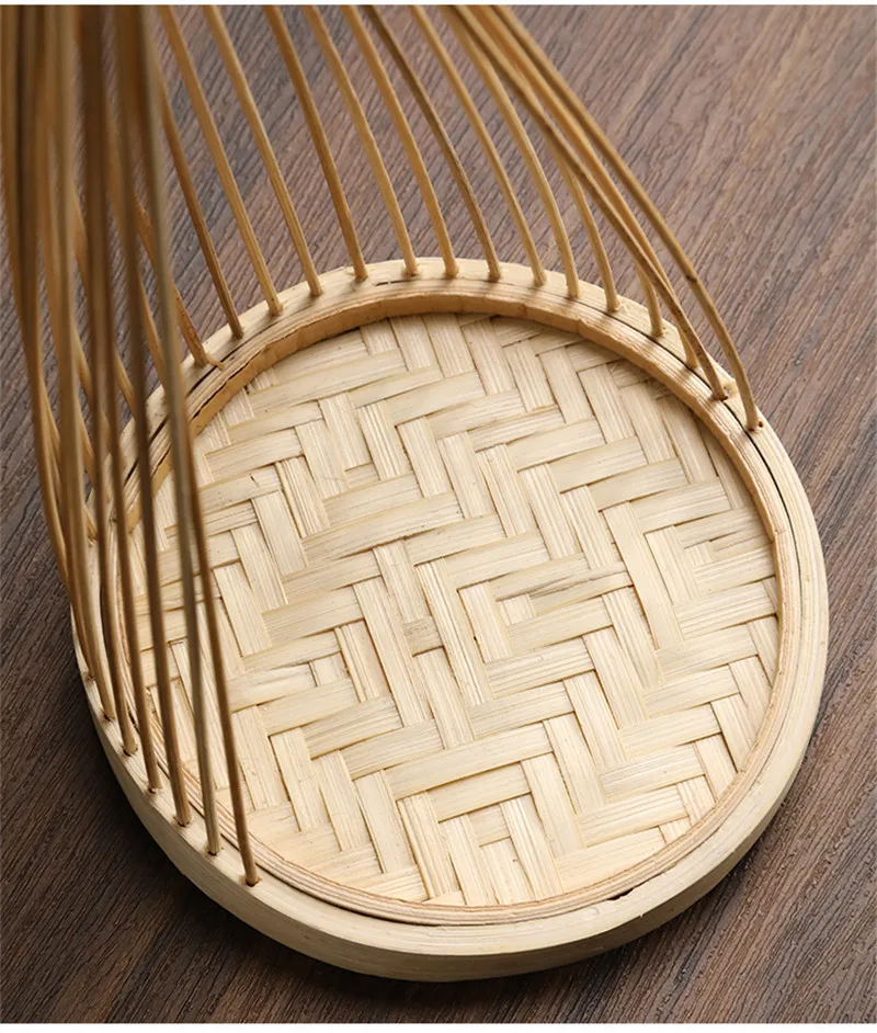 Vintage Bamboo Weaving Flower Ware Japanese Bamboo Flower Ware Handmade Silk birdcage Decorative Ornament Snack dessert plate