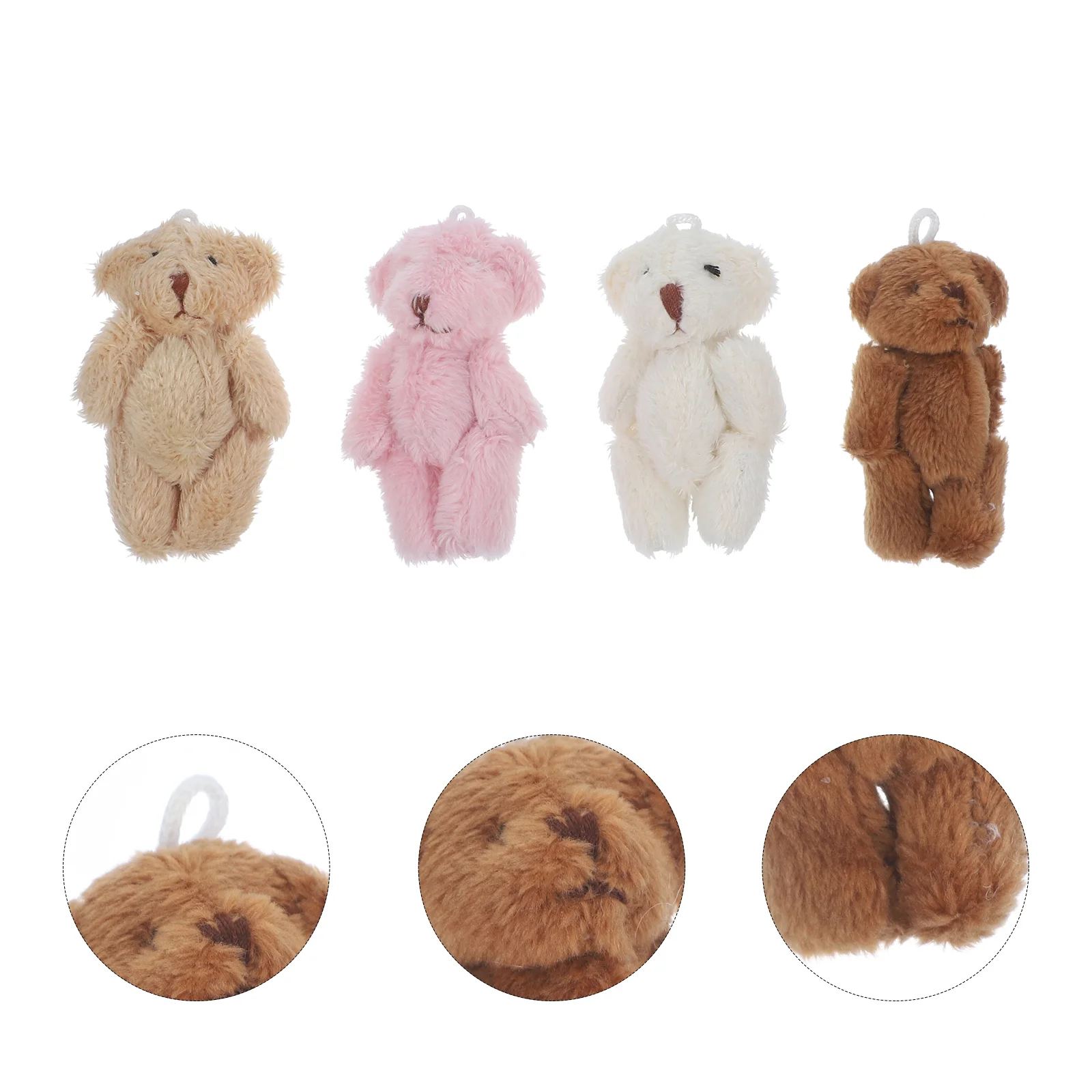 6cm Mini Bear Plush Toys Soft Stuffed Bear DIY Craft Keychain Pendant Bouquet Toy Doll Accessories Gifts letter truck 5d diy craft pendant