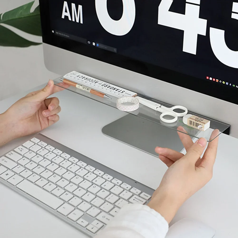 1PC Acrylic Monitor Message Memo Board for Sticky Notes Tabs Phones PC Screen Computer Monitors Side Panel Planner Office Holder desk organizer