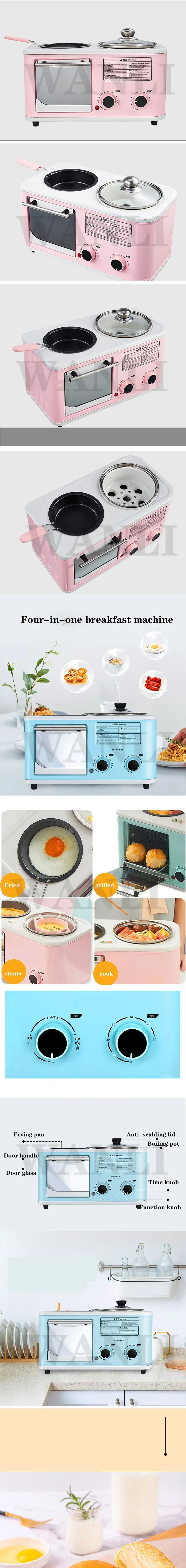 Description Picture 5 of item5L 4 In 1 Breakfast Mini Bread Maker Toaster Oven Omelet Non-Stick Frying Pan Boiled Egg Hot Pot Boiler