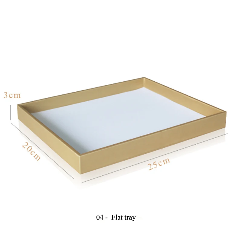 Organizer Case Jewellery Display Ring Tray Earring Holder Various Models Wholesale Luxury Gold White PU Necklace Jewelry