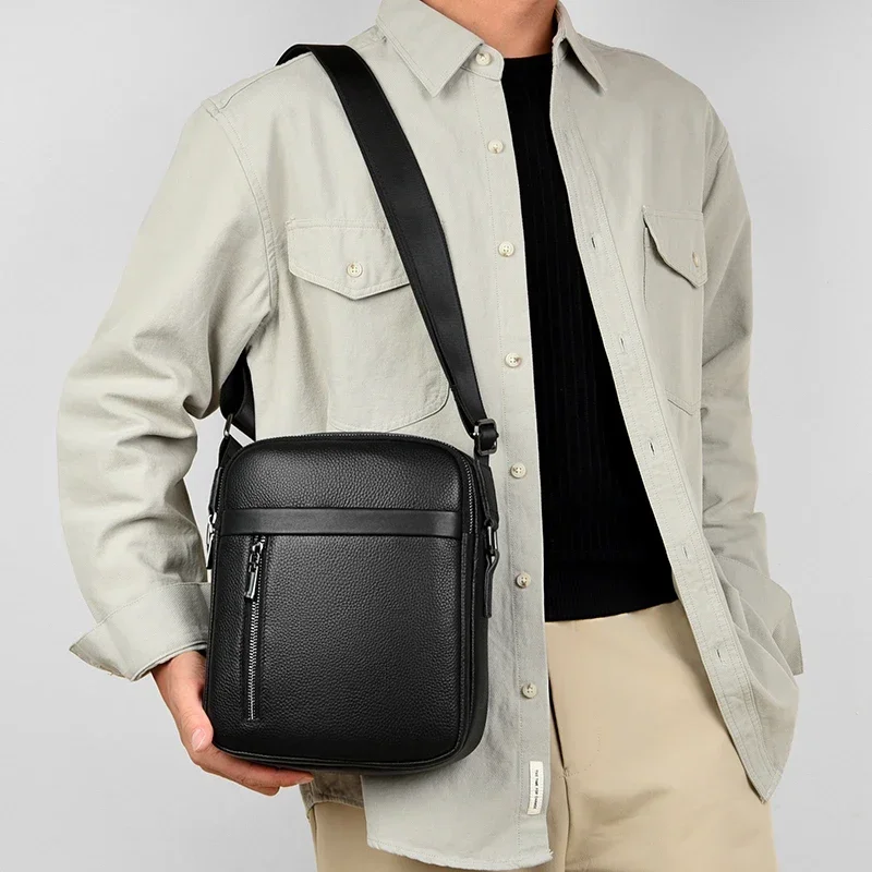 High Quality Genuine Leather shoulder bag men crossbody bag men 's Cow leather handbag 's messenger