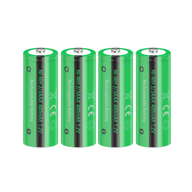 Rechargeable Nickel Metal Hydride Batteries 4/10/20PC PKCELL 1.2V 400mAh 2/3 AAA Button top Solar Garden light Lamp