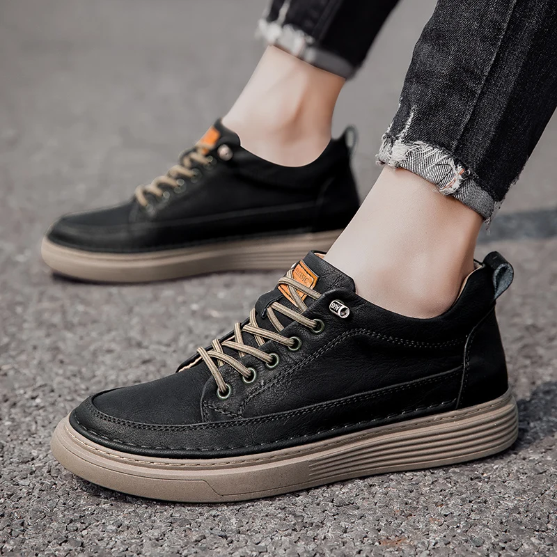 Zomer Sneakers Heren Lederen Liftschoenen Man Lengte Verhoging Binnenzool 6Cm Lift Plus Maat 36-47