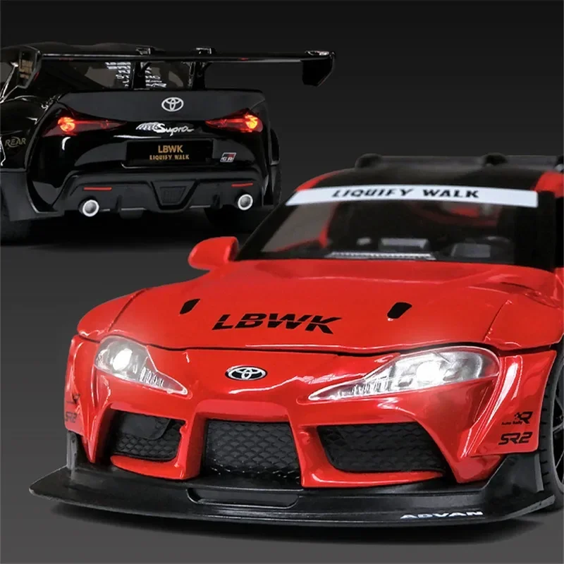 Toyota SUPRA High Simulation Racing Car Diecast Toy with Sound and Light Features