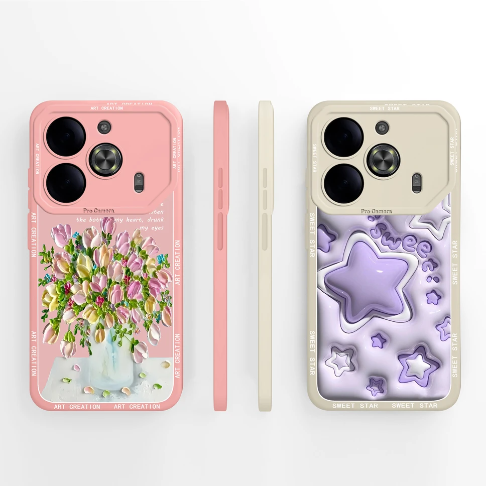 Cute Creative Style Soft Liquid Silicone Protective Back Cover Case