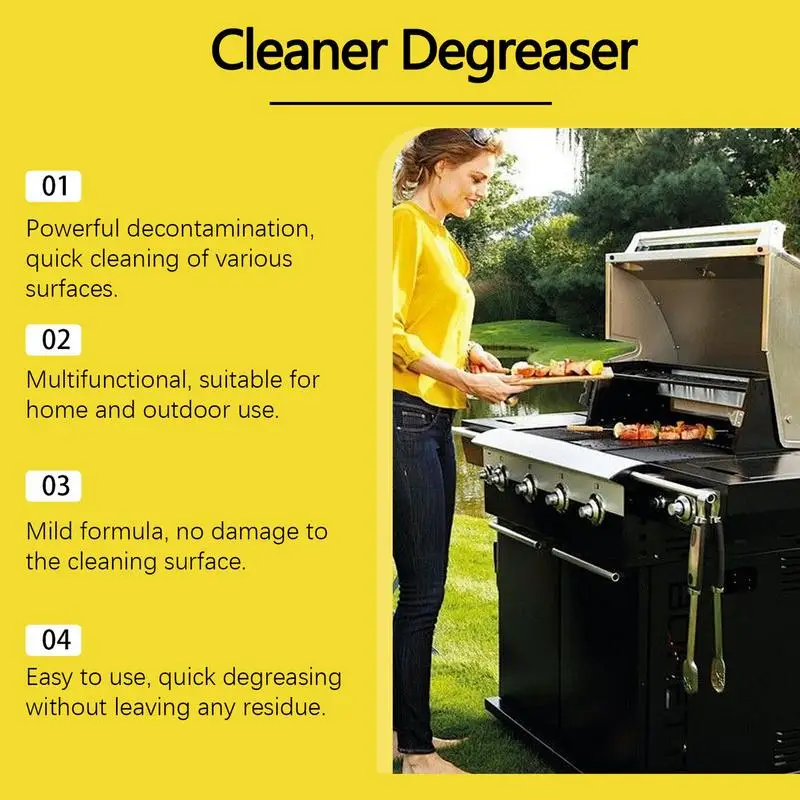 Stove Top Cleaner Multi-Functional Oil Stains Spray Safe Oil Remover Gentle Degreaser For Pots Stoves Pans Floors Sinks And Taps