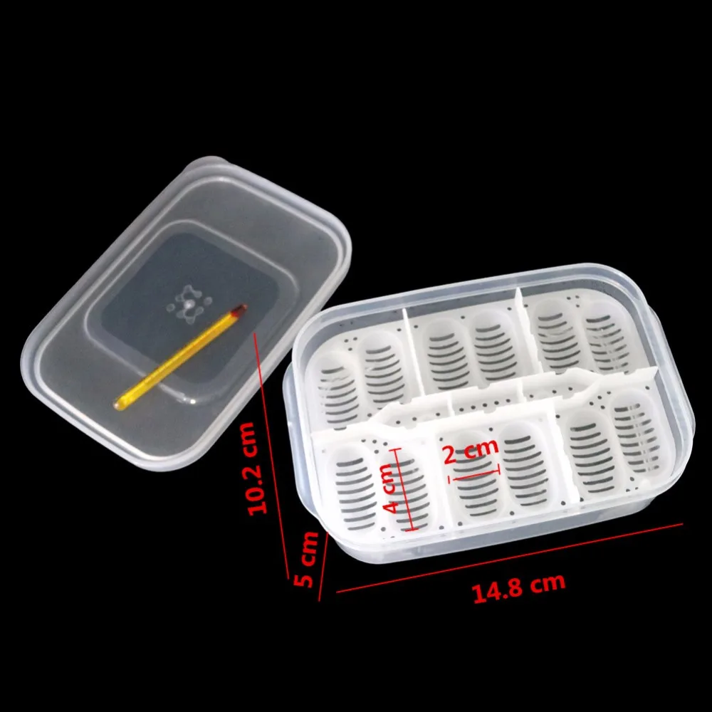 Title 2, DIY 12 Grids Hatch Box Snake Lizard Reptile Egg...