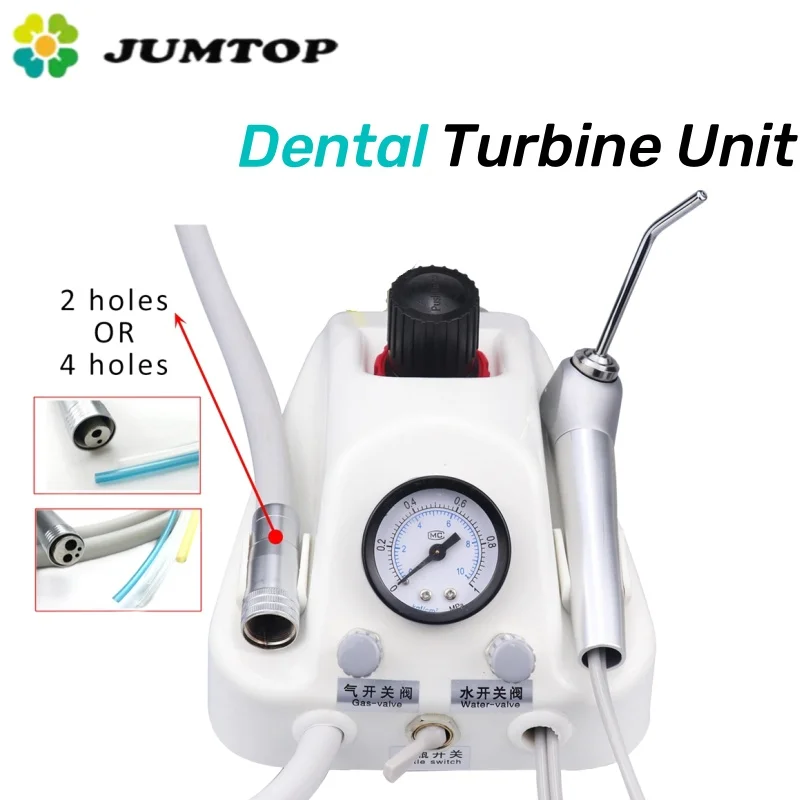 JUMTOP Portable Dental Chair Unit Turbine Machine with Water Bottle