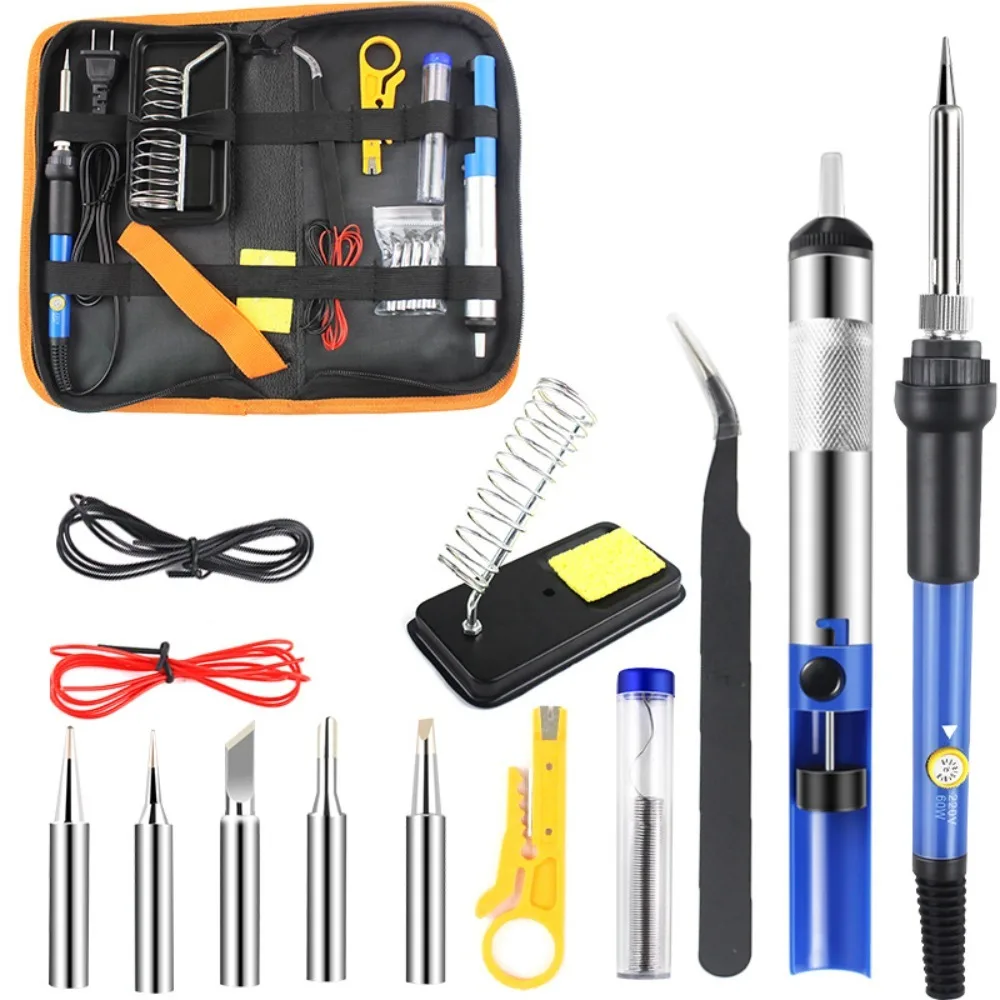 Soldering Iron 220V 60W Adjustable Temperature Electric Soldering Iron Multifunctional Welding Solder Rework Station Heat Repair Tools