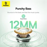 Baseus Bass EP10 NC -43dB Noise Cancelling ANC True Wireless Earbuds Bluetooth 6.0 In-Ear Wireless Earphones 4-Mics ENC Ear buds 3