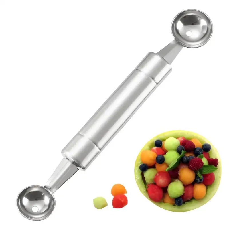 Double Sided Fruit Baller Stainless Steel party Watermelon Ball Cutter ...