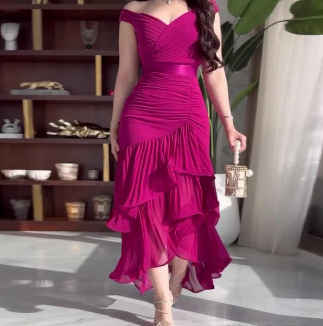 New Fashion 2025 Summer Sexy Elegant Dresses for Women Sweet Style Solid Color High Waist Slim Fit Sleeveless Layered Long Dress 1