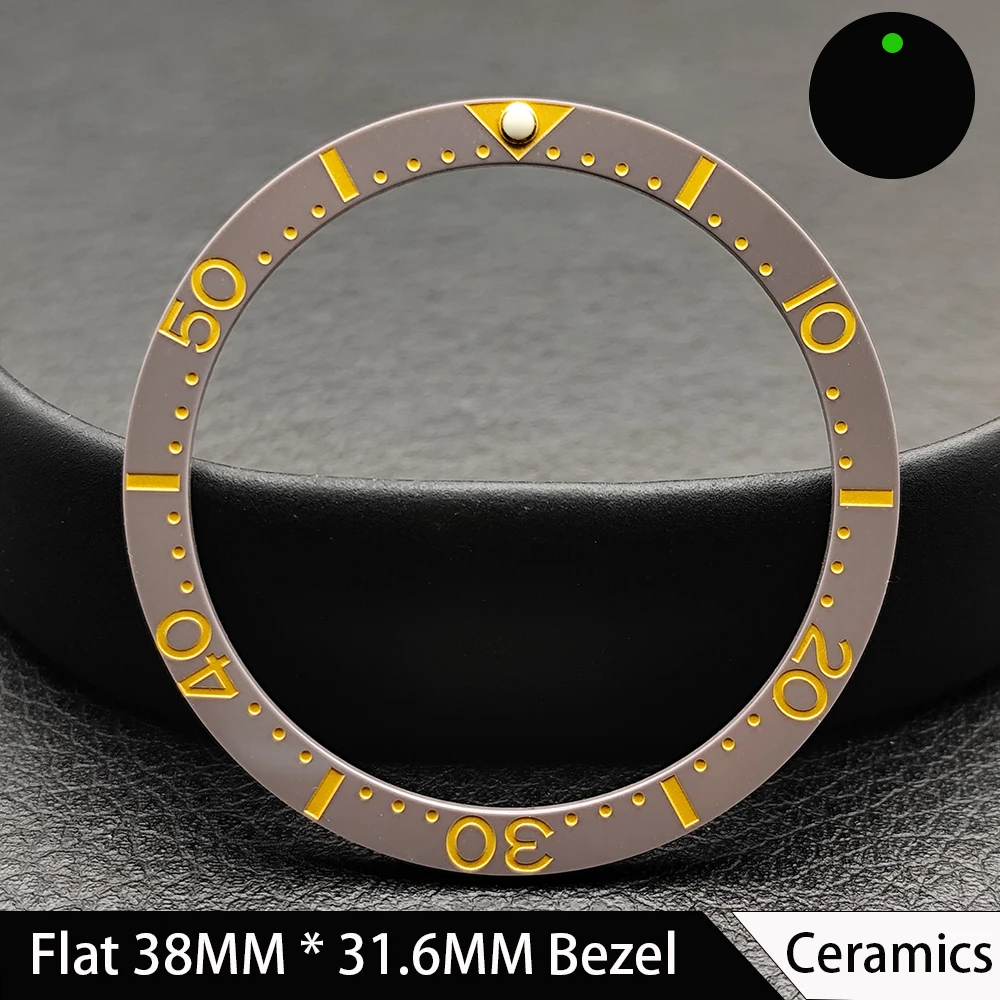 Fashionable Flat Aluminum/Ceramic Watch Bezel Insert - Men's 38mm Watch Accessory