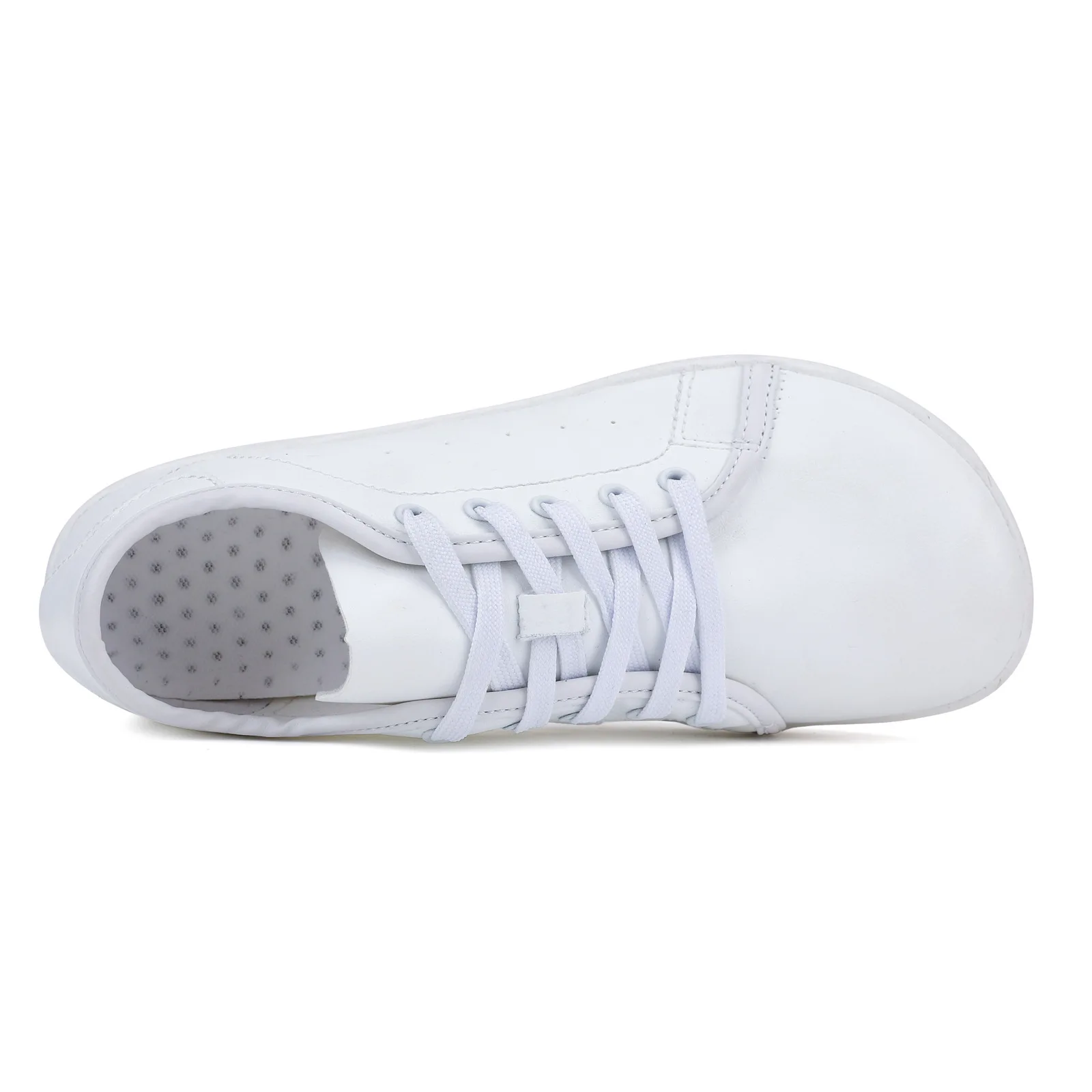 HQFUG Minimalist Shoes for Men Women Wide Toe Barefoot Zero Drop Shoes Casual Leather Fashion Sneakers Lightweight Walking Shoes