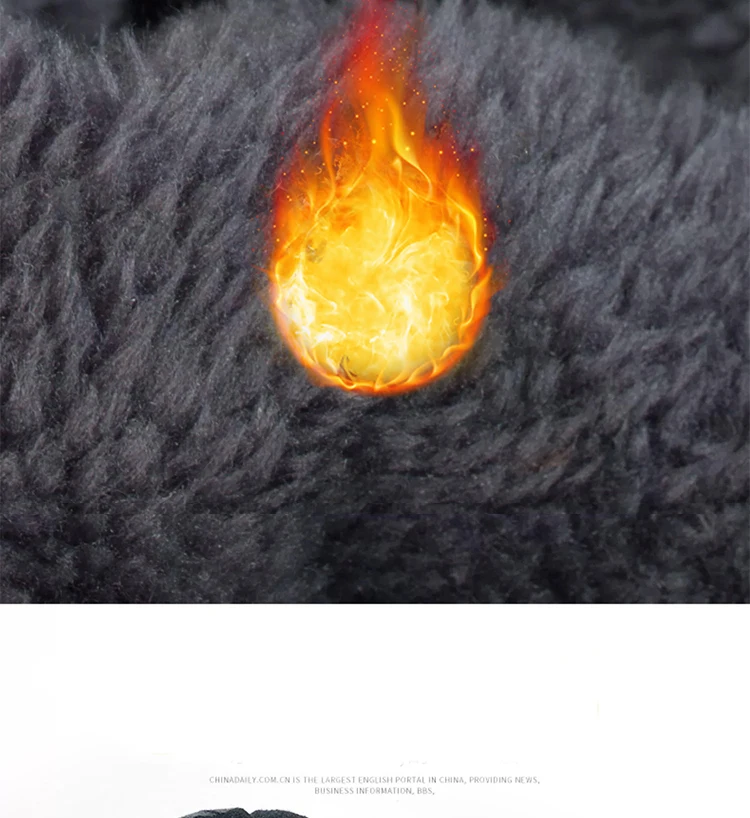 Neue Acryl-Woll mütze für Winter und ältere Fleece dicke Strick mütze Outdoor-Kälteschutz und Wärme – Detail 4
