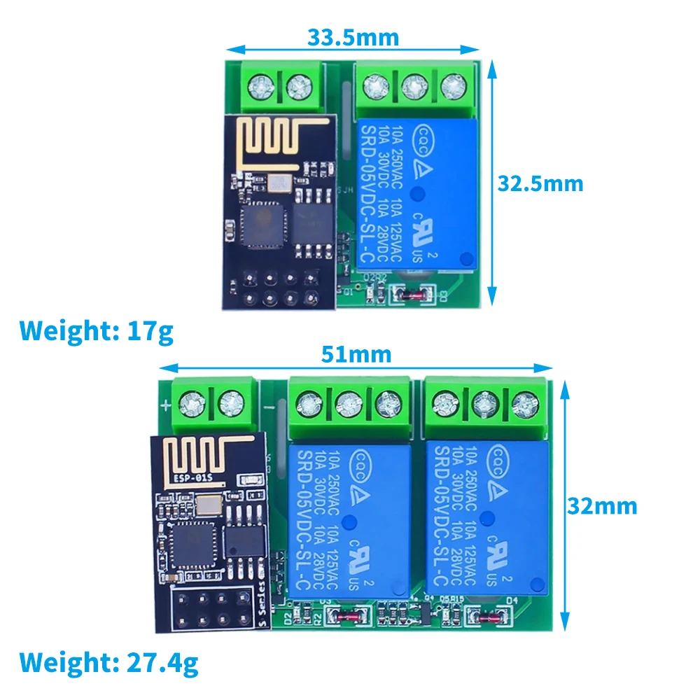 รูปสินค้า โมดูลควบคุมไฟฟ้า Wi-Fi 2 ช่อง สำหรับ IoT