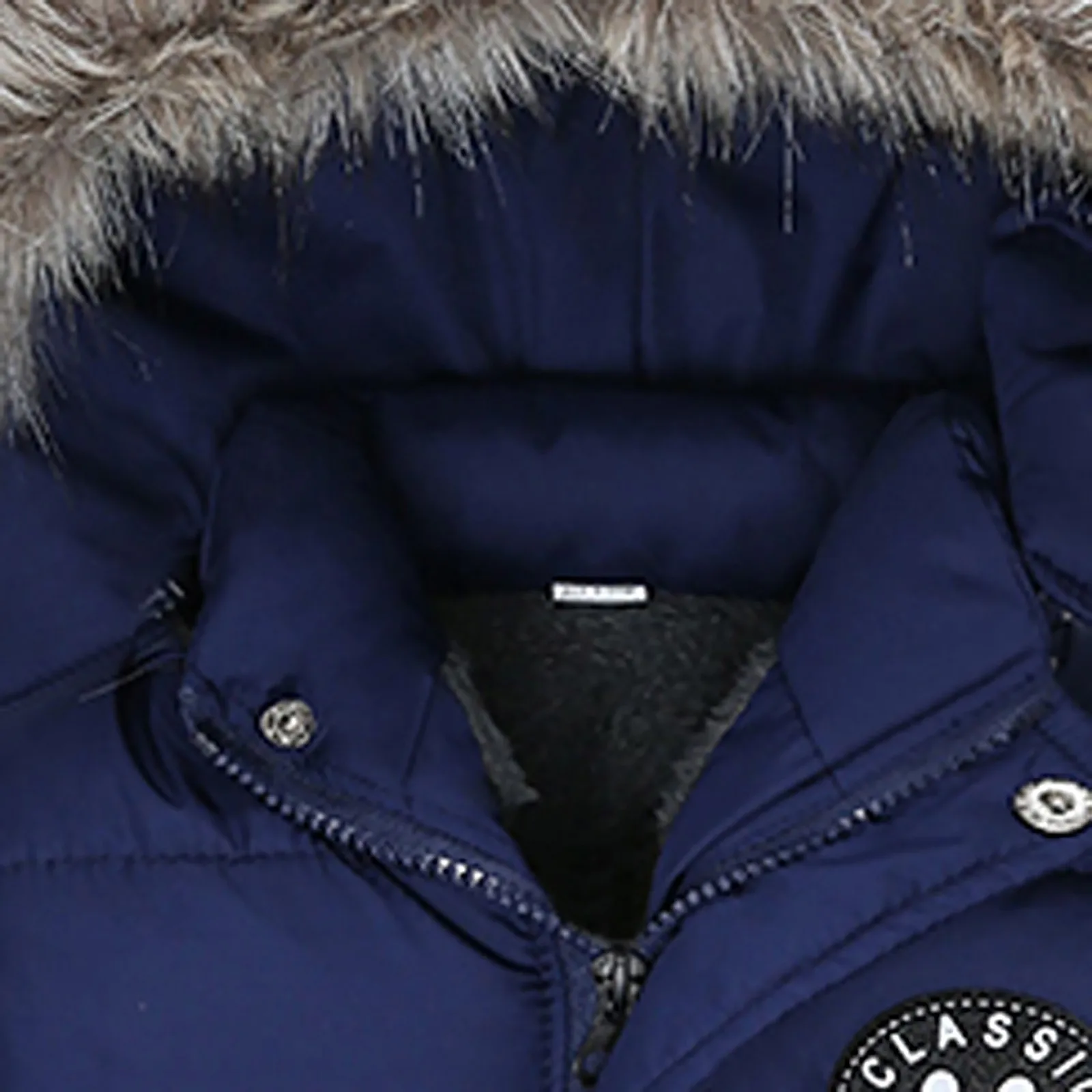 Autumn Winter Boys Jackets Keep Warm Cotton Thicken Kids Jackets Zipper Boys Hooded Outerwear Children's Clothing - 3