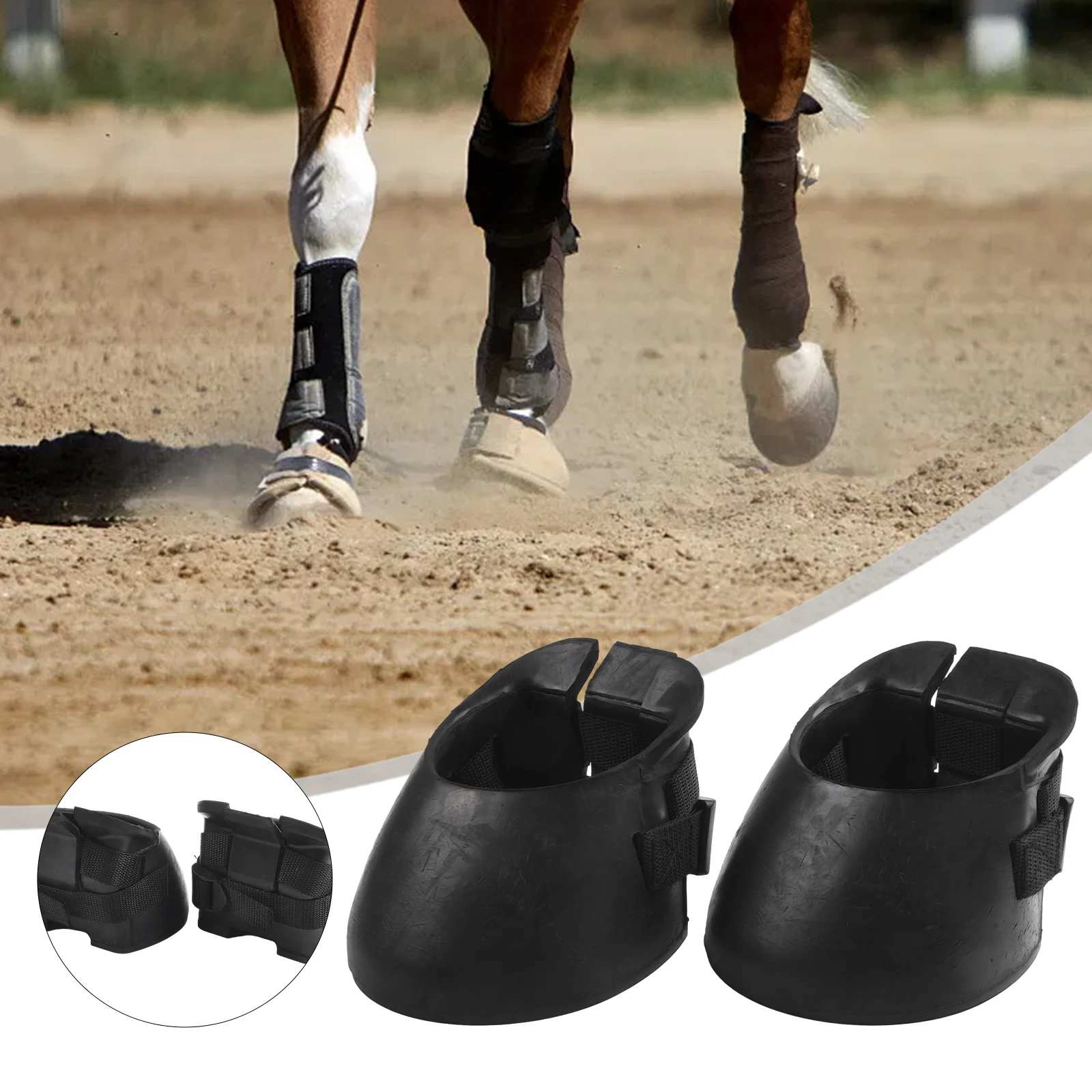 

High Quality Horse Hoof Boots Protect Cover Rubber Sporting Isolate Dirty Water Optional Size Protect Horse's Hoof