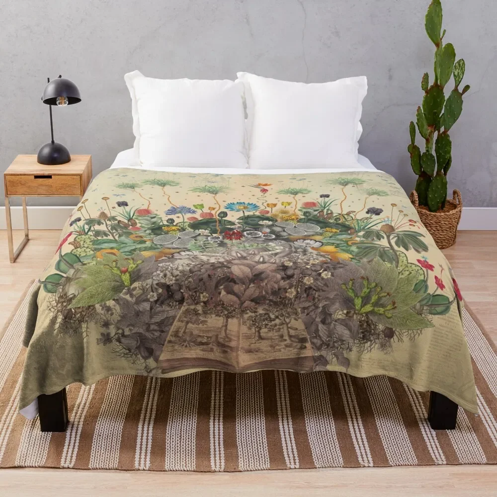 FANTASTIC BOTANICAL Throw Blanket for winter Tourist Shaggy Luxury Thicken Blankets