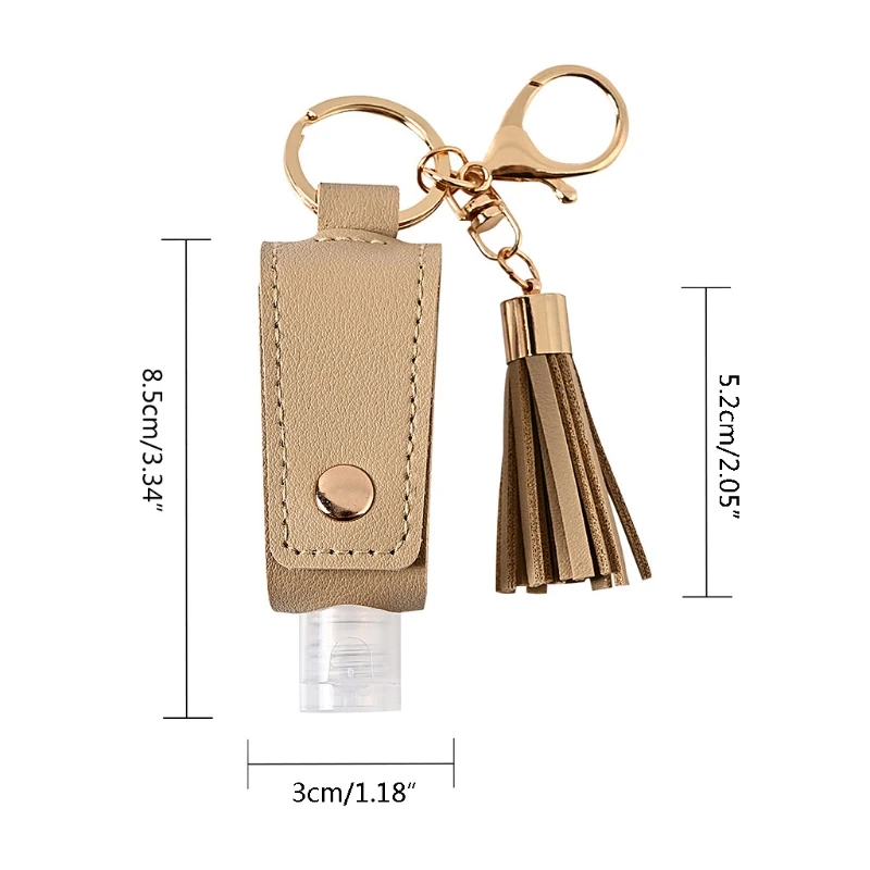 Tassels Keychain 28ED가 있는 손 소독제를 위한 빈 누출 방지 플라스틱 여행 병