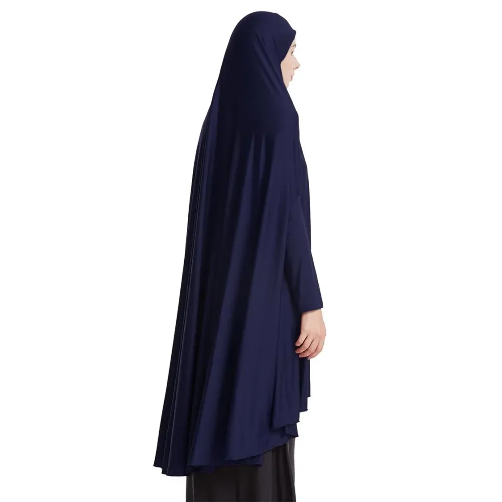 Eid Ramadan Prayer Garment Long Khimar Islamic Women Overhead Hijab Abaya Caftan Muslim Women Arab Tops Scarf Hooded Burqa Nikab - Image 4