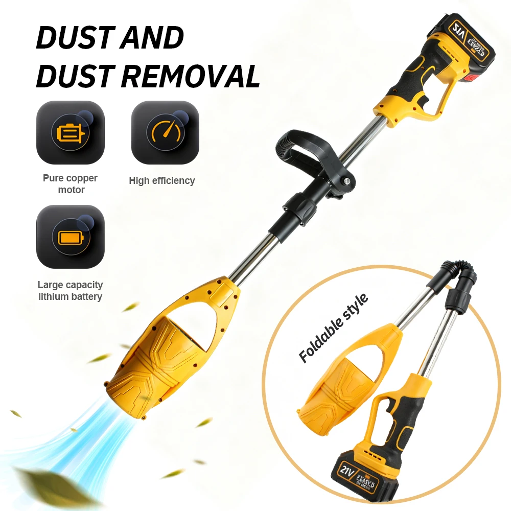 무선 송풍기 21V 전기 접이식 눈 송풍기 야외 낙엽 및 제설용 리튬 이온 배터..