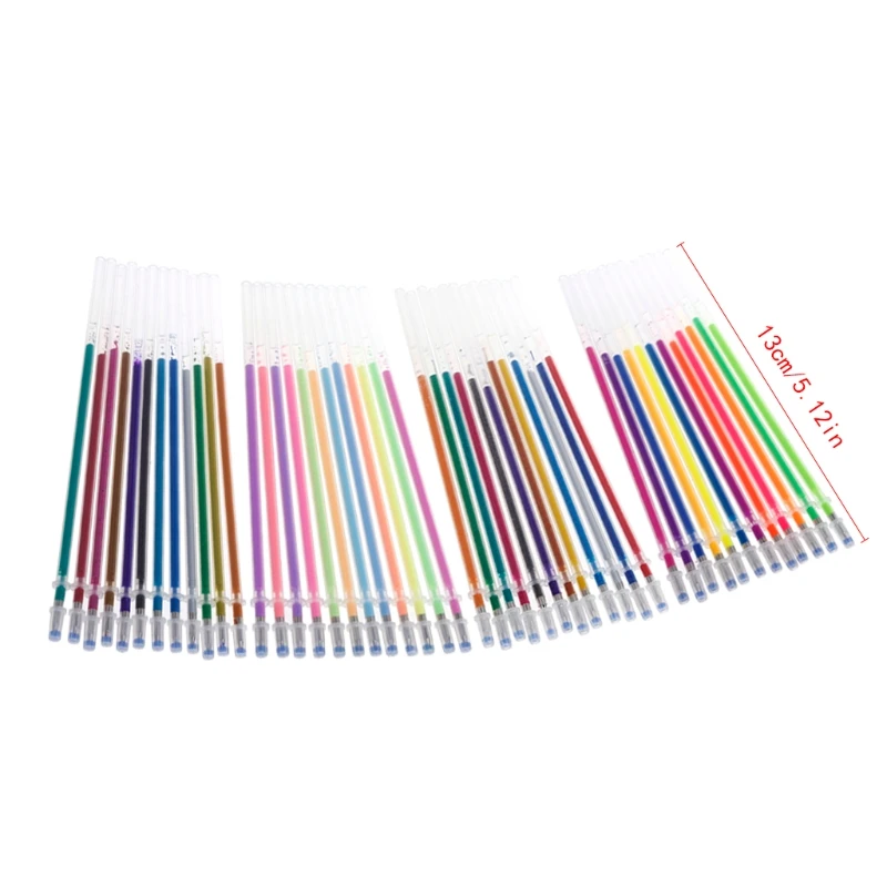 

48Colors 0.38mm Gel Ink Pen Refills for Glitter Metallic Neon Pastel Stationery W3JD