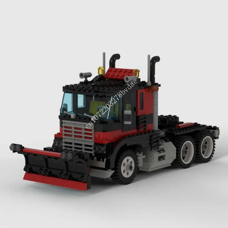 

586 шт., Детский конструктор «грузовик со снеговиком»