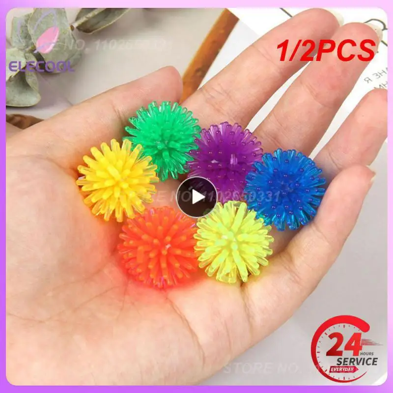 

1/2PCS Massage Ball Bouncy Soft Toy Massager Yoga Foot Massage Ball Hedgehog Mini Massage Ball Decompression Toys Pet Products