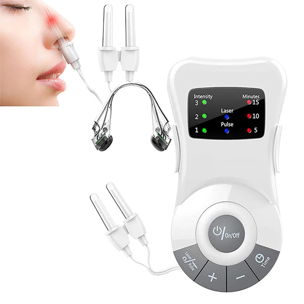 Nasal Allergy Relief Device - Low Frequency Pulse Laser Therapy for Rhinitis and Sneezing