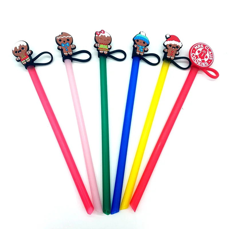 20PCS PVC Straw Topper Christmas Series Reusable Straw Charms Disposable  Straw Cover Accessory Drinkware Pendant Party Souvenir - AliExpress