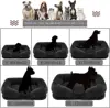 Sofa Style Furry Pet Bed - Rectangular Plush Dog Cat Bed in Warm Earthy Colours, Soft Cozy Sleeping Cushion Mat for Kennel Sofa 2
